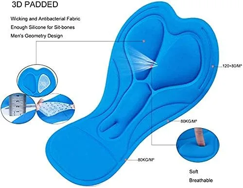 Vista 5 de Pantalones cortos de bicicleta de montaña para hombre, acolchados en 3D, ligeros, holgados, para ciclismo, MTB Bike