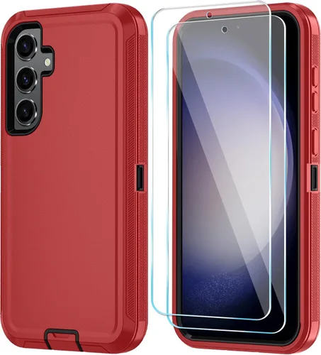 Vista 14 de ONOLA Funda para teléfono Samsung Galaxy S24 FE con protector de pantalla HD, funda para teléfono de servicio pesado resistente a golpes y caídas