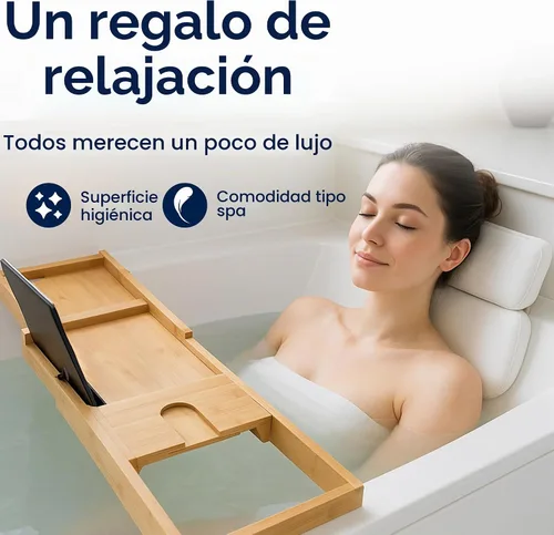 Vista 4 de Almohada gruesa para baño spa de lujo Epica 2X con agarre de succión