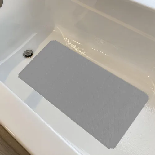 Vista 4 de Kahuna Grip™ Alfombrilla antideslizante para baño y ducha - Gris (14x27)