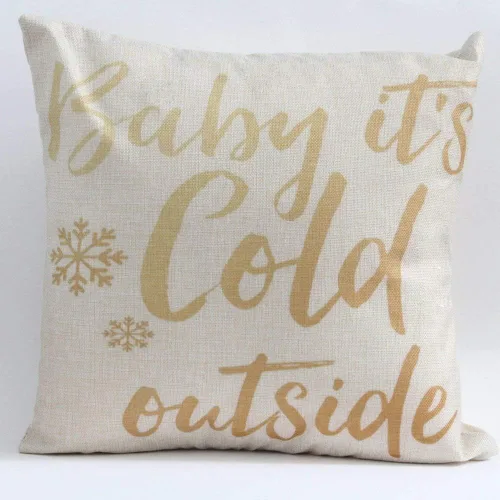 Vista 7 de Funda de cojín decorativa con diseño navideño para cama, niños, sofá de 18 x 18 pulgadas, diseño de ciervo dorado con nariz roja, sin relleno