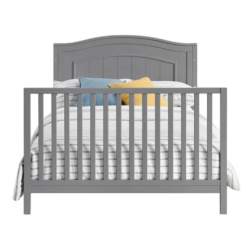 Vista 3 de Oxford Baby North Bay - Kit de conversión de cama de tamaño completo, gris paloma, certificado GreenGuard Gold