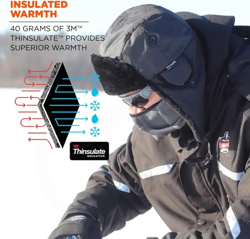 Vista 3 de Ergodyne N-Ferno 6802 Thermal Winter Trapper Hat