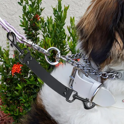 Vista 4 de Paquete de 2 clips de seguridad de doble extremo para collar de púas impermeables para collar de púas y arnés de perro