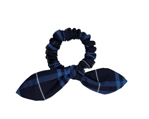 Vista 6 de Back to School/Uniform Plaid Scrunchie bunny ear Bowknot/School Uniform Plaid/Ponytail Bow Scrunchie/Plaid Accessories (Plaid 42-Bernards)