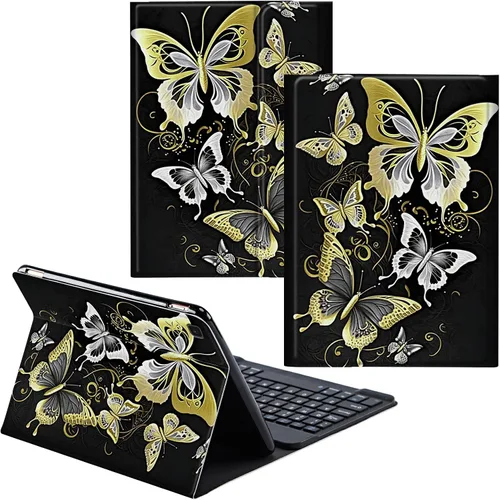 Vista 14 de Para Samsung Galaxy Tab S6 Lite Funda 2022/2020 Teclado Inalámbrico Desmontable Y Cubierta De Soporte De Cuero PU Funda Protectora Para Samsung