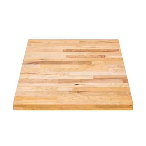 Vista 9 de DuraSteel Mesa de madera maciza, encimera de bloque de carnicero de 24 x 12 pulgadas, tabla de cortar de madera de losa de arce natural para mesa