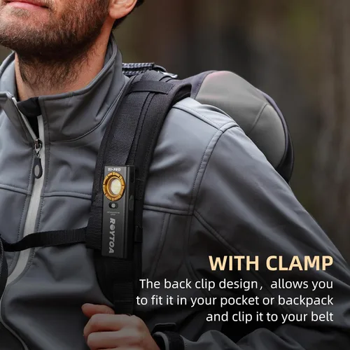 Vista 6 de ROYTOA Linterna de bolsillo recargable EDC Slim Flat Linterna 1200 lúmenes con base magnética y espalda, sensor de proximidad, clip para bolsillo