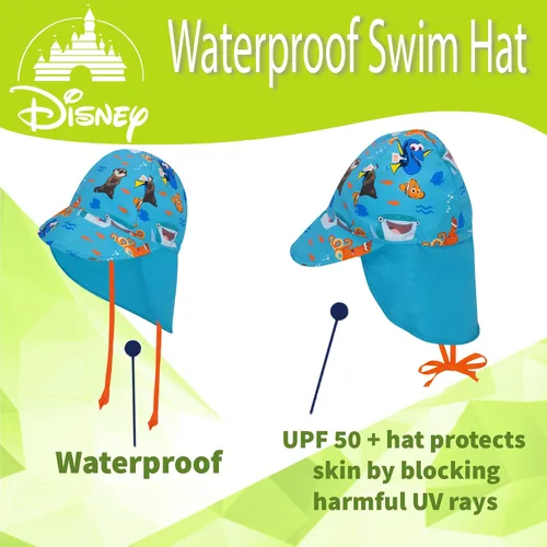 Vista 2 de Disney Sombrero de natación para niños pequeños, sombrero de sol para niños pequeños para verano con los favoritos de Disney, sombrero de sol