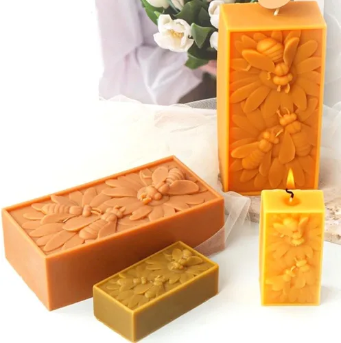 Vista 5 de Molde de silicona para velas de abejorros y abejorros, para jabón, cera de soja, resina epoxi, bricolaje, manualidades, fiesta, cena, decoración