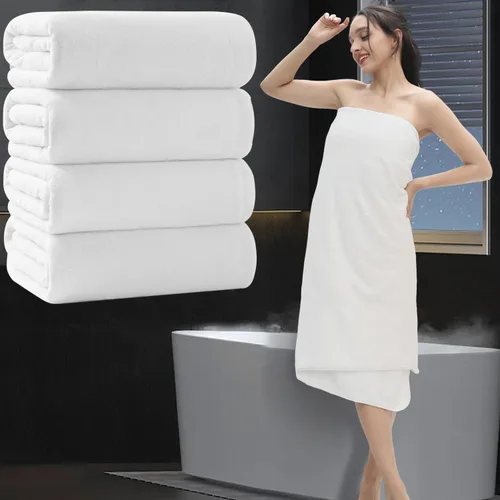 Vista 44 de Toalla de baño extra grande de 4 piezas (35 x 70 pulgadas), toalla de baño ultra suave de gran tamaño, juego de toallas de baño para baño, hotel