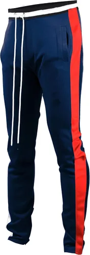 Vista 37 de SCREENSHOT-Track Pants S41700 Mens Premium Slim Athletic Fitness Lifestyle Workout Bottoms - Classic Fit S41700 Bk/Pu
