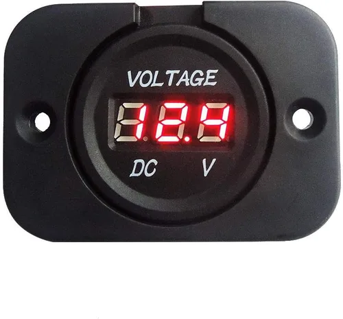 Vista 7 de ZYTC Voltímetro de pantalla LED digital universal Medidor de voltaje impermeable para DC 12V-24V Coche Motocicleta Auto Camión (azul)