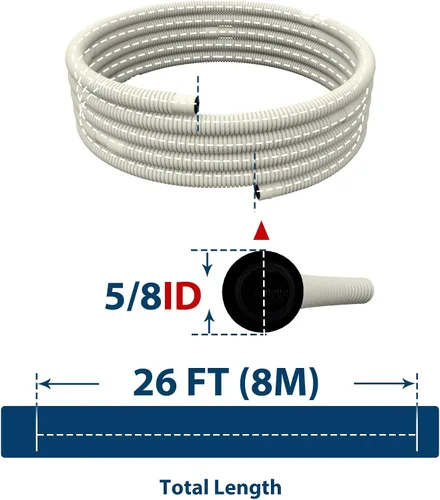 Vista 2 de Manguera de drenaje de agua de CA flexible para sistema universal de bomba de calor de aire acondicionado mini dividida sin conductos (26 pies)