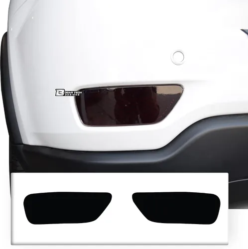 Vista 10 de BOGAR TECH DESIGNS Cubierta tintada para luz de freno trasera y reflector de parachoques compatible con Jeep Grand Cherokee 2014-2021, oscura
