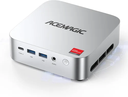 Vista 10 de ACEMAGIC K1 Mini PC AMD Ryzen R2544 8GB DDR4 256GB SSD Mini computadoras (Turbo 3.7GHz), Win 11 Pro Radeon 4K Triple Display Computadoras