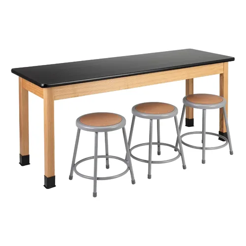 Vista 7 de Learniture Mesa de laboratorio científico con parte superior laminada de alta presión (24 pulgadas de ancho x 72 pulgadas de largo)