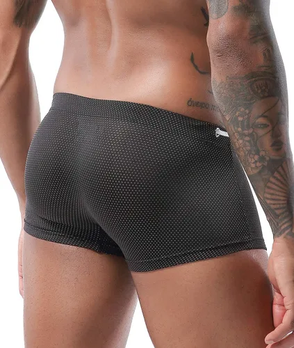 Vista 3 de MIZOK Traje de baño para hombre, traje de baño de secado rápido, corto, sexy, con cordón