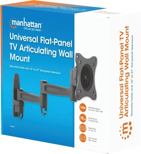 Vista 2 de Manhattan Kit de montaje universal de TV de pantalla plana - Soporta un televisor de 13" a 27" de hasta 15 kg (33 lbs.) 423670