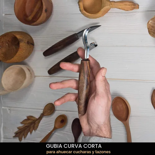 Vista 6 de BeaverCraft Kit de Herramientas para Tallar Cucharas de Madera S14x Deluxe - Juego de Herramientas de Tallado incluye Cuchillo de Tallado de Madera