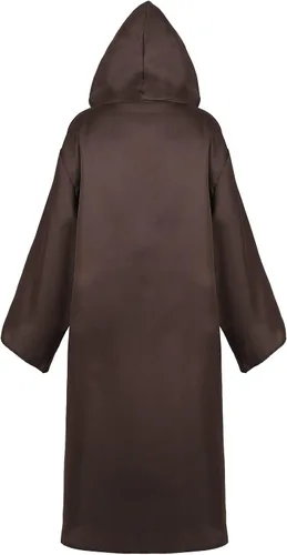 Vista 4 de Hqroidd Jedi - Bata de caballero con capucha para hombre, capa para adultos, para carnaval, Navidad, Halloween, cosplay