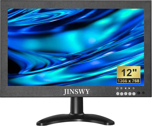 Vista 8 de Mini monitor de seguridad de 8 pulgadas, pantalla de metal portátil de 1280 x 720, entrada HDMI/VGA/AV/BNC, altavoces integrados y control remoto