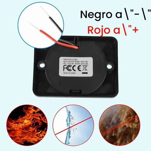 Vista 6 de Cargador de coche rápido de 12 V-24 V - Dual PD USB-C y puertos USB-A de carga rápida 3.0, entrega de energía de 18 W, enchufe tipo C de tapa