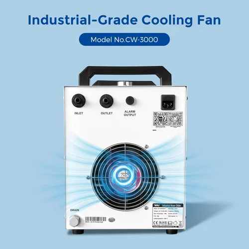 Vista 3 de Cloudray Enfriador de agua CW-3000 para grabador láser de CO2 y corte, enfriador láser, enfriador de agua industrial, con capacidad de tanque