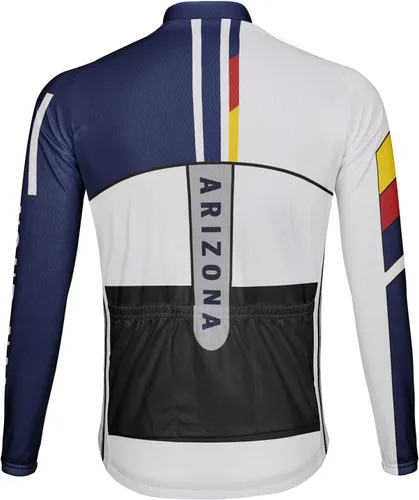 Vista 3 de Camiseta de ciclismo personalizada Arizona de manga larga para hombre