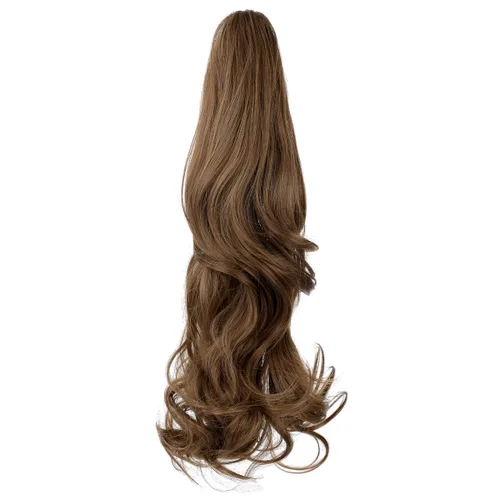 Vista 7 de Extensión de cola de caballo con clip de garra, de 18 pulgadas, extensiones de cabello ondulado largo para mujer, extensiones de cola de caballo