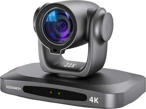 Vista 9 de Cámara 4K NDI con seguimiento automático AI Zoom óptico 21X HDMI/SDI/USB 3.0/PoE/IP PTZ Cámara 4K para adoración a la iglesia, eventos en vivo