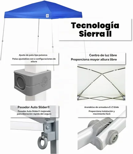 Vista 6 de Toldo E-Z UP, Sierra II, Azul