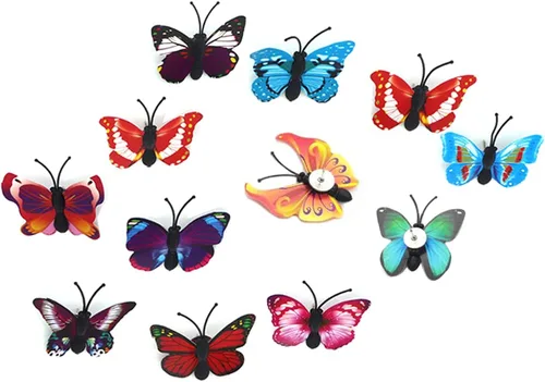 Vista 3 de 30 tachuelas de mariposa para pulgar, pasadores de empuje suaves y planos para fotos, pared, mapas, tablón de anuncios o corchos, hogar, escuela