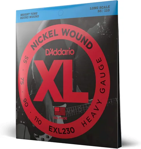 Vista 10 de D'Addario Cuerdas para Bajo Eléctrico, XL Níquel, EXL170M, Calibre Regular Ligero 45-100, Escala Media, Juego de 4 Cuerdas, Paquete de 1