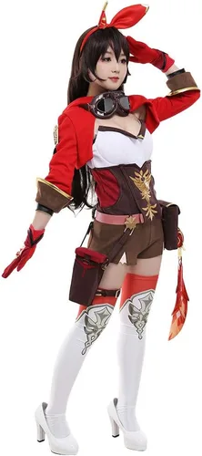 Vista 4 de Cosplay.fm Disfraz de juego para mujer, disfraz de gamuza empalmada