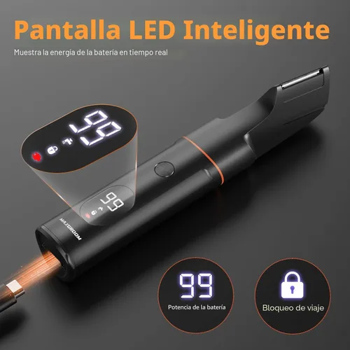 Vista 6 de MAXGROOM - Afeitadora de vello corporal para hombre, afeitadora resistente al agua para la ingle, testículos y bolas, kit de aseo eléctrico sin