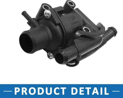 Vista 6 de Conjunto de carcasa de termostato YS4Z-8592-BD Reemplazo para Ford Focus 2000-2004 Negro