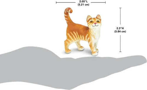 Vista 2 de Safari Ltd. Figura de gato atigrado – Figura detallada de plástico de 2 pulgadas – Divertido juguete educativo para niños, niñas y niños a partir