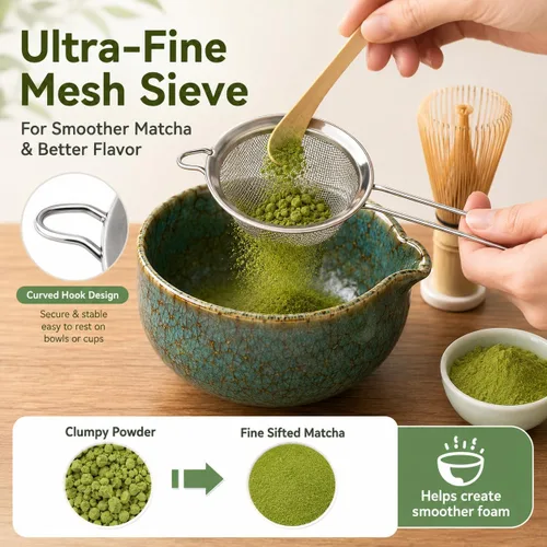 Vista 3 de Kit de matcha de 8 piezas, juego de batidor de matcha