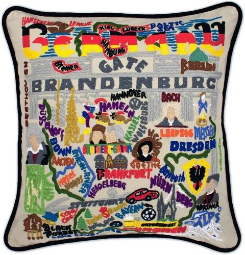 Vista 75 de Catstudio Portland (Oregon) - Almohada decorativa bordada