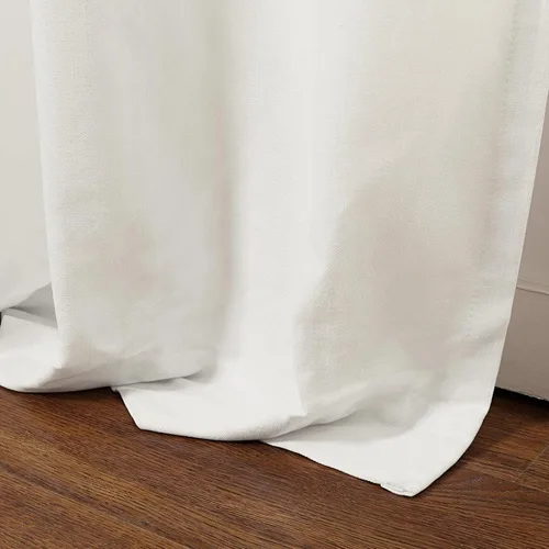 Vista 4 de TWOPAGES Cortina opaca plisada de algodón pesado con aislamiento térmico de 84 pulgadas de largo, para dormitorio y sala de estar, 1 panel, 52