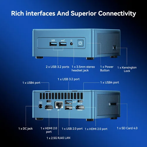 Vista 6 de GEEKOM (2026 Nuevo negocio 24/7 estable IT12 Mini PC con Intel i3-12300HE Industrial Mini Computer(3-Year Coverage) ,16GB RAM/512GB SSD