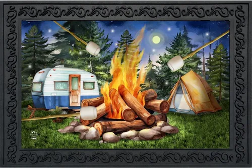 Vista 7 de Briarwood Lane Felpudo de verano de 30 x 18 pulgadas, para interior y exterior, con oso para acampar Oso de camping