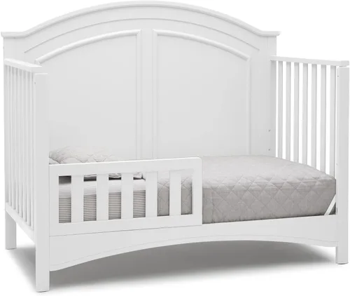 Vista 10 de Delta Children Perry, cuna convertible 6 en 1, con certificado Greenguard Gold, color blanco Bianca