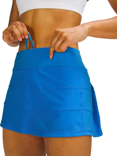 Vista 3 de MEIVSO Faldas de tenis plisadas de entrenamiento para mujer con bolsillos, ropa deportiva activa, falda pantalón deportiva con pantalones cortos