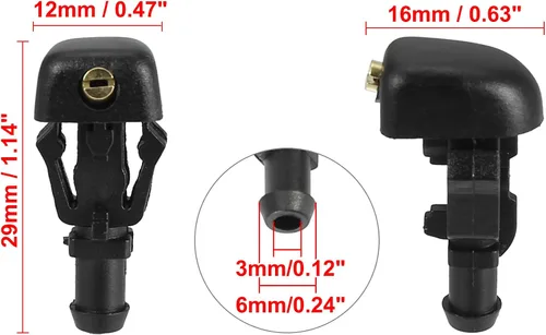 Vista 3 de X AUTOHAUX 4 boquillas de limpiaparabrisas para Ford F150 E150 E250 E350 2004-2013 sustituye a 3W7Z17603AA