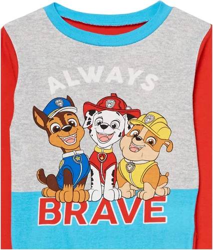 Vista 7 de Nickelodeon Paw Patrol - Conjunto de pijama de algodón ajustado de 6 piezas, suave y lindo para niños