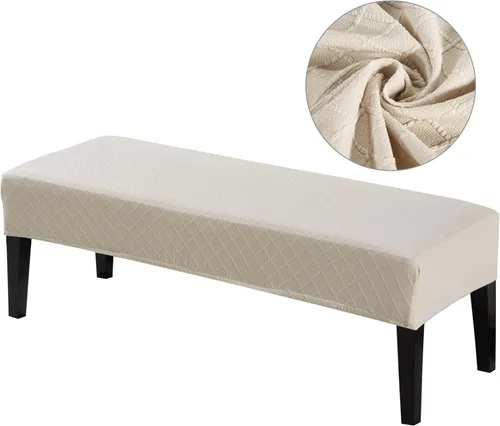 Vista 25 de Fundas de banco rectangulares, funda extraíble para silla de comedor, ajuste suave, universal, elásticas, antipolvo, lavable, protector de asiento