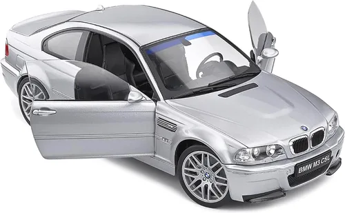 Vista 4 de Solido S1806503 1:18 2003 BMW E46 CSL Coupe-Silver Grey Coche miniatura coleccionable, Unisex Adulto