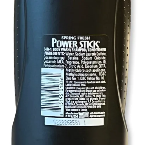 Vista 4 de PowerStick 3 en 1 champú, acondicionador y gel de baño Spring Fresh (2 EA 22.5 oz)